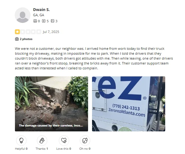 Brandon Harris review for Airduct Cleaning ATL at yelp